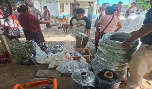 Entrega de materiales para casas malla, ADESMAM